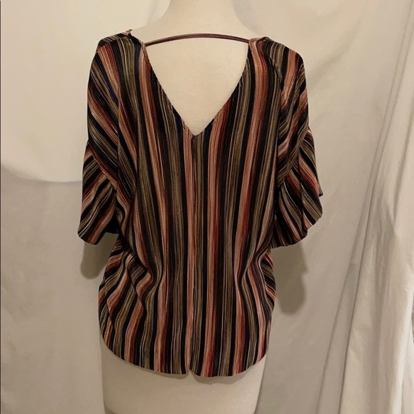 Anthropologie Vanessa Virginia Beinville ruffle-sleeve ribbed top size small - Picture 4 of 5